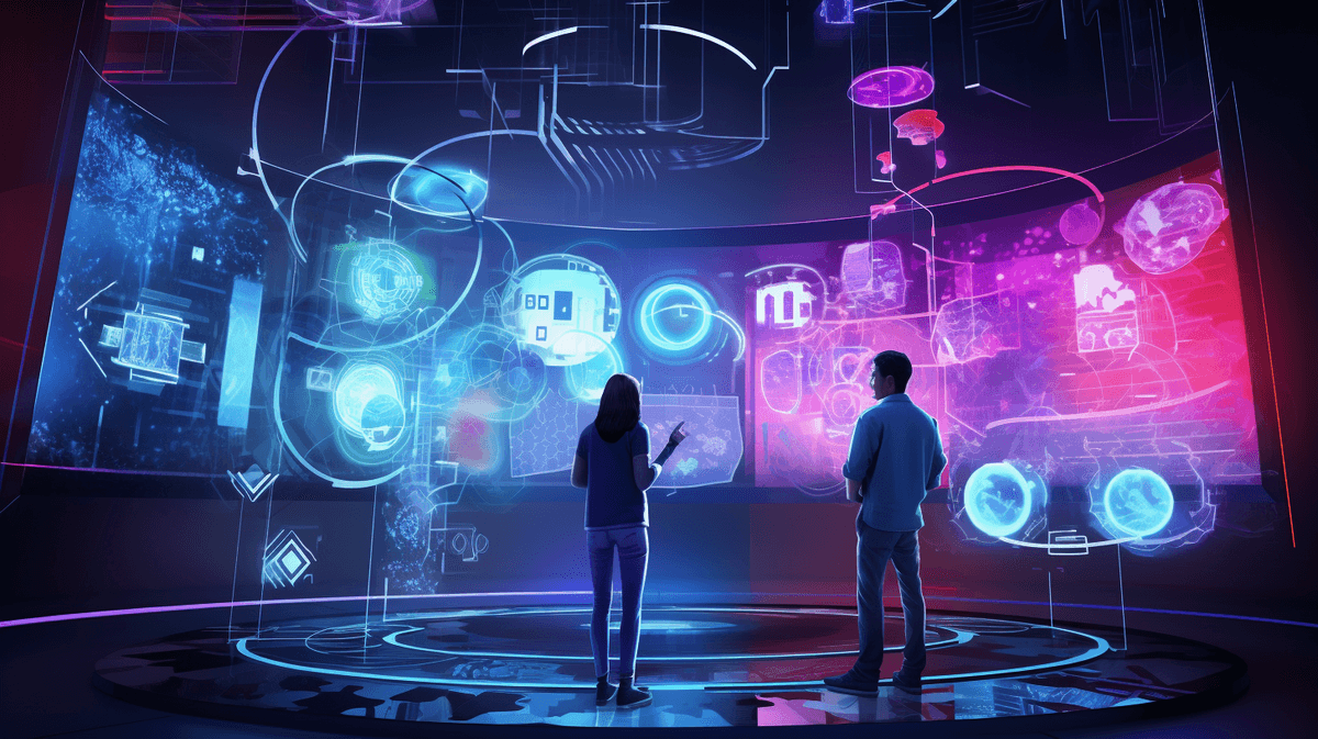 Design system components arranged in a unified grid showing consistent spacing, color, and typography tokens