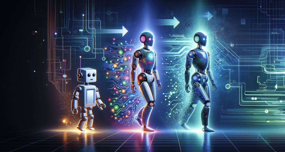 Structured content blocks flowing into an AI chatbot interface producing contextual responses