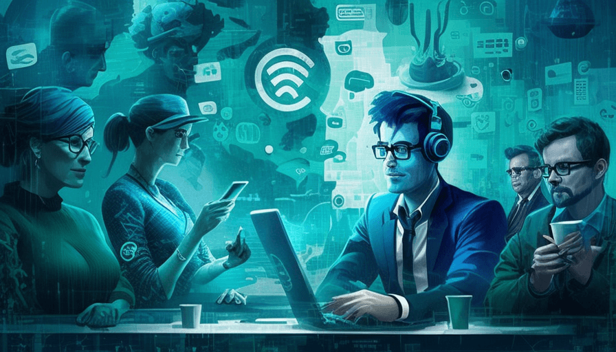 B2B website interface incorporating social proof elements and modern visual design standards