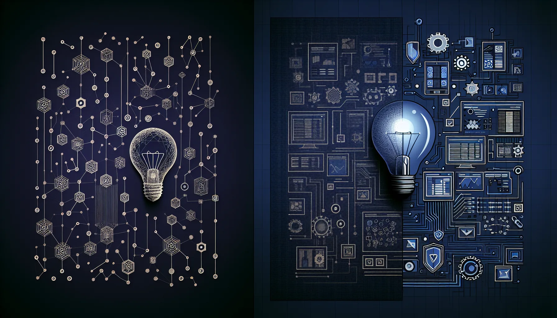 Comparison table contrasting prototype simplicity with production guardrails and monitoring layers