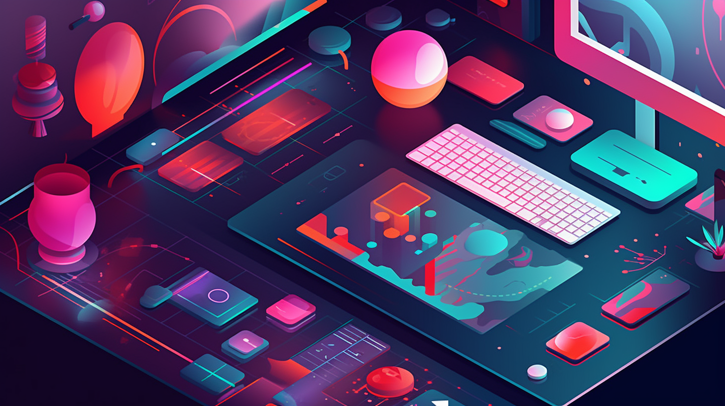 Component library grid showing design tokens, UI elements, and pattern documentation