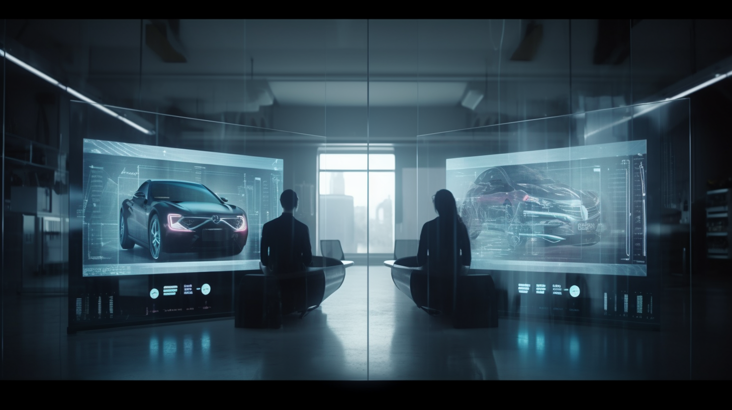 A/B test comparison interface showing variant performance metrics and statistical confidence